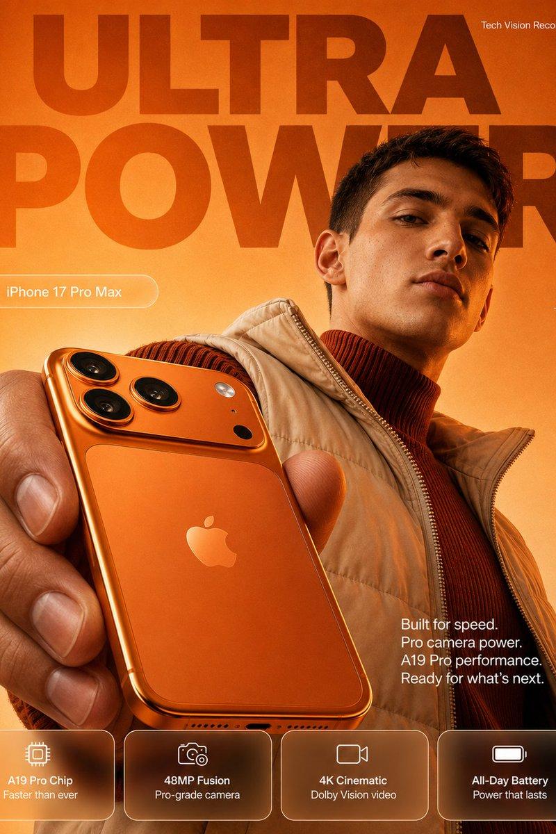 Orange Ultra Power iPhone 广告海报