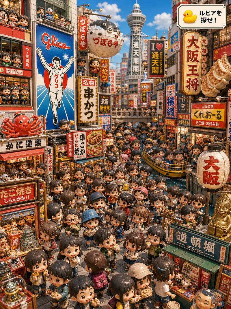 大阪 Q 版“寻找小黄鸭”立体模型
