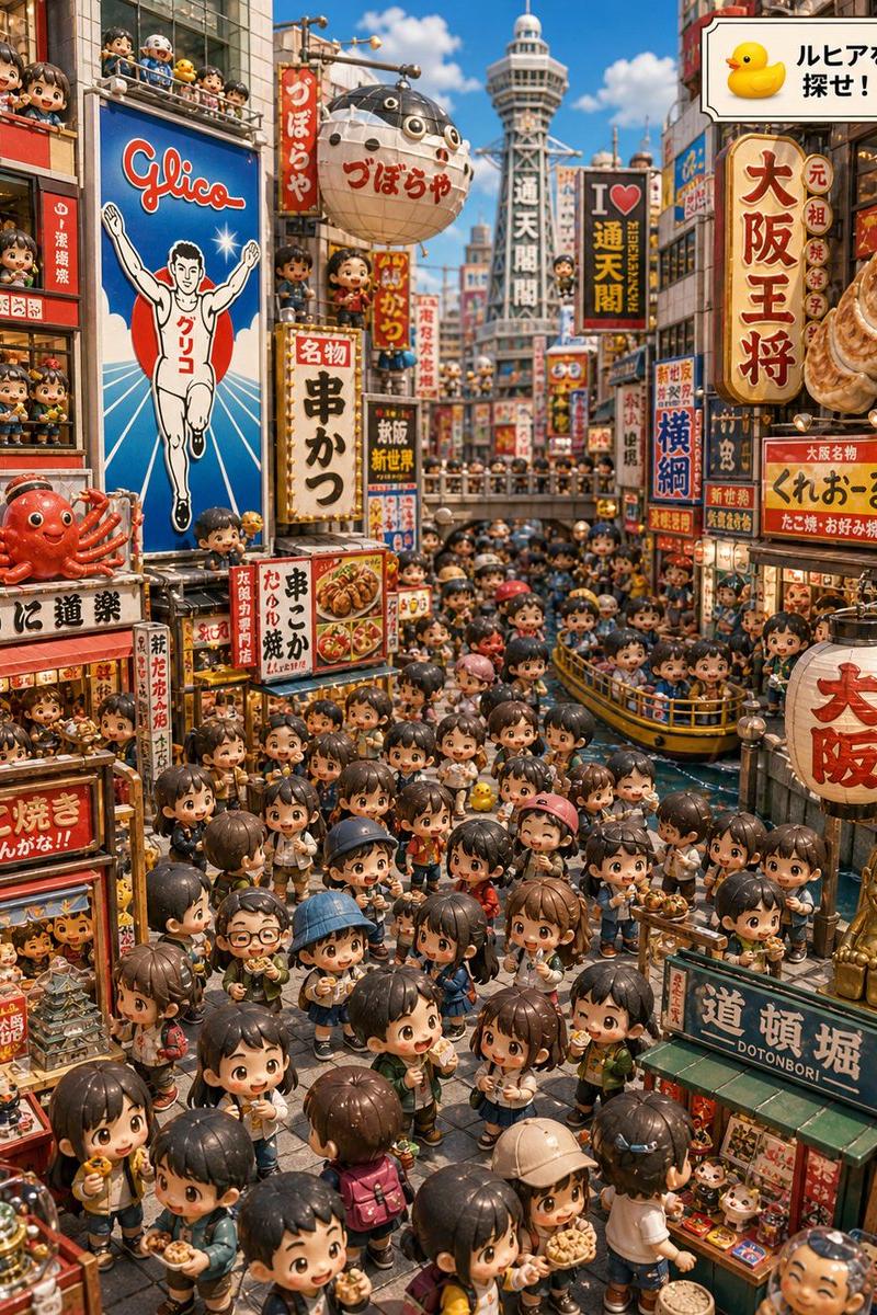 大阪 Q 版“寻找小黄鸭”立体模型