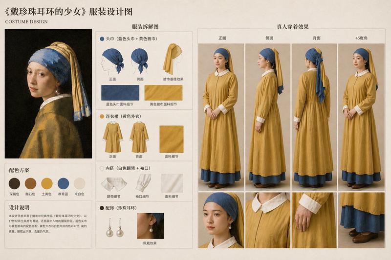 绘画转时装设计提示词