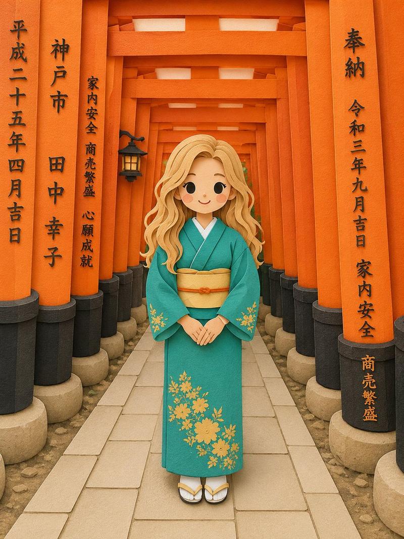 纸艺立体透视风格插画
