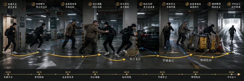 地下停车场追逐分镜脚本