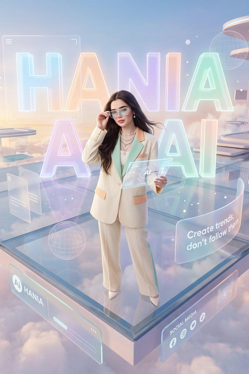 Pastel Luxury AI 品牌海报