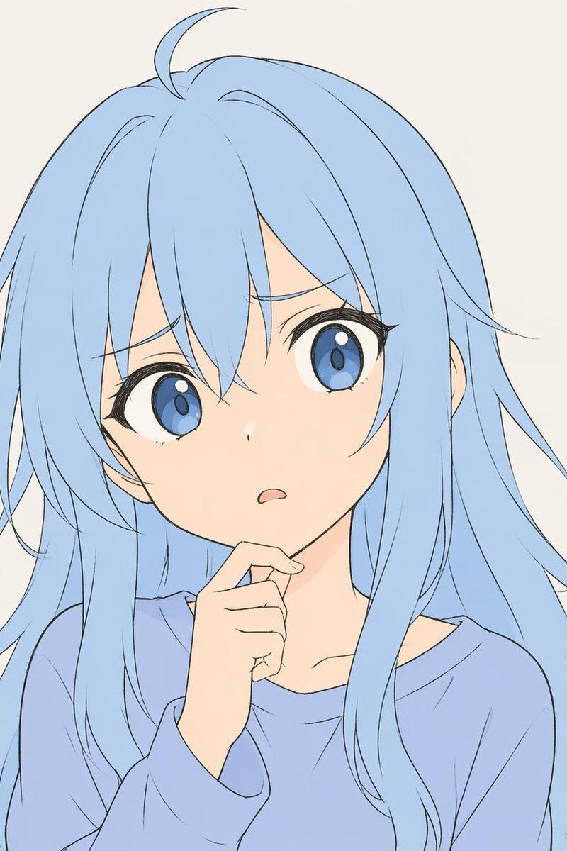 柔和色调动漫角色涂鸦