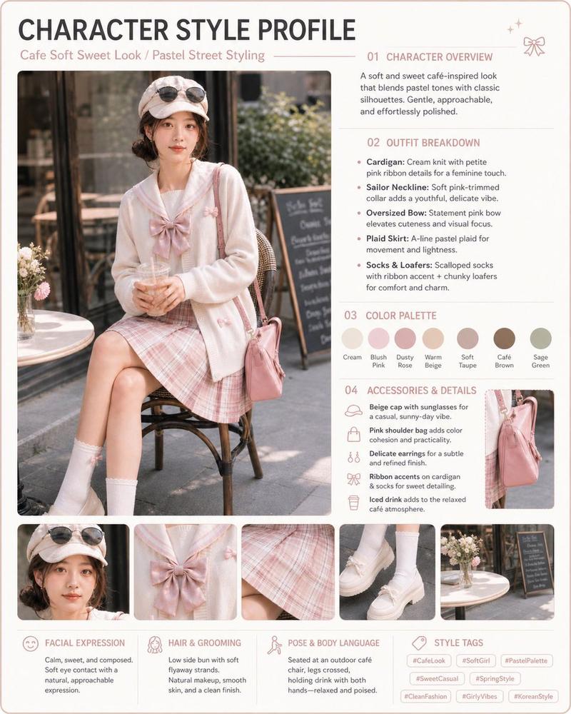Pastel Cafe Style Profile Card