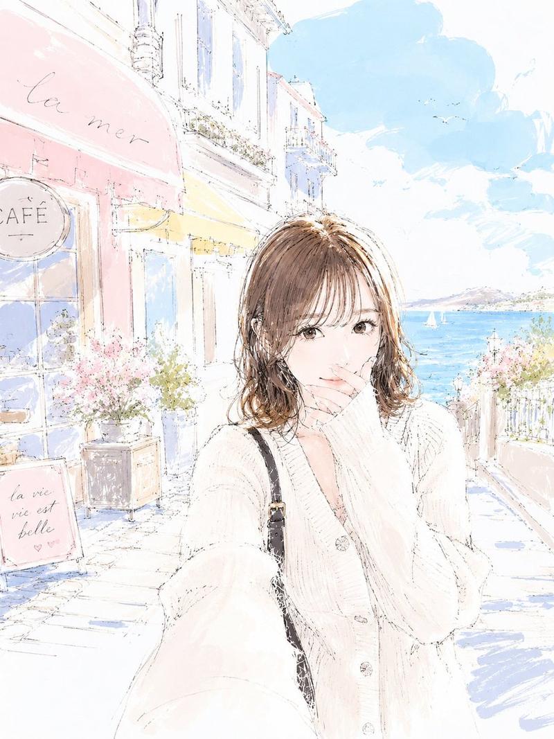 粉彩素描动画插画