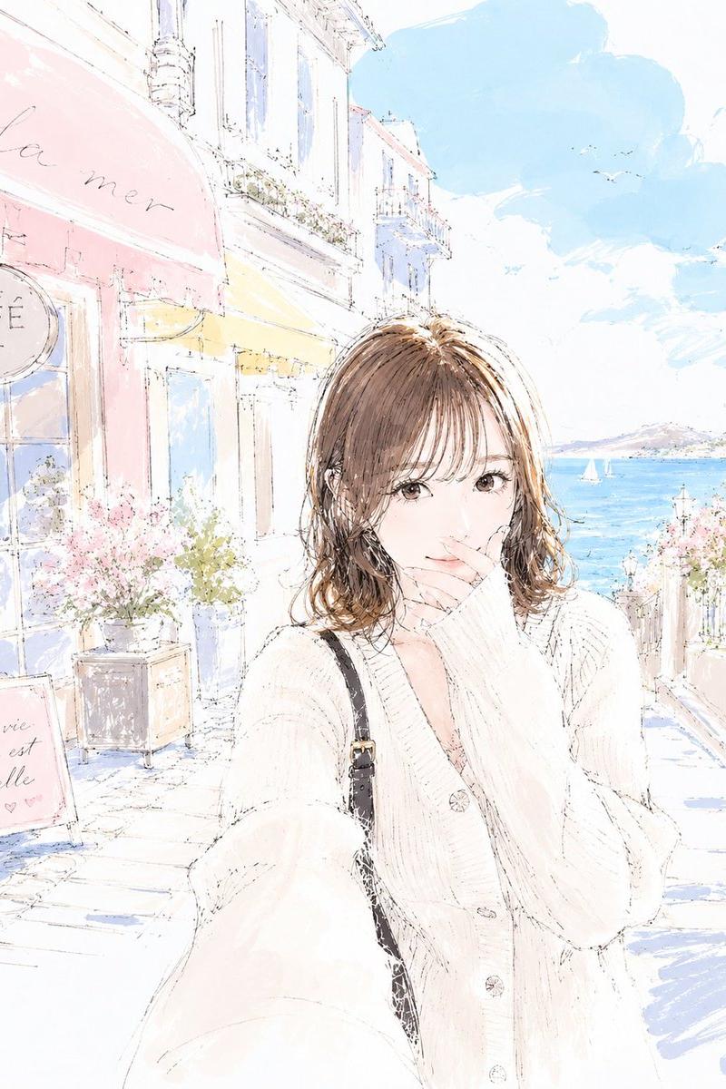 粉彩素描动画插画