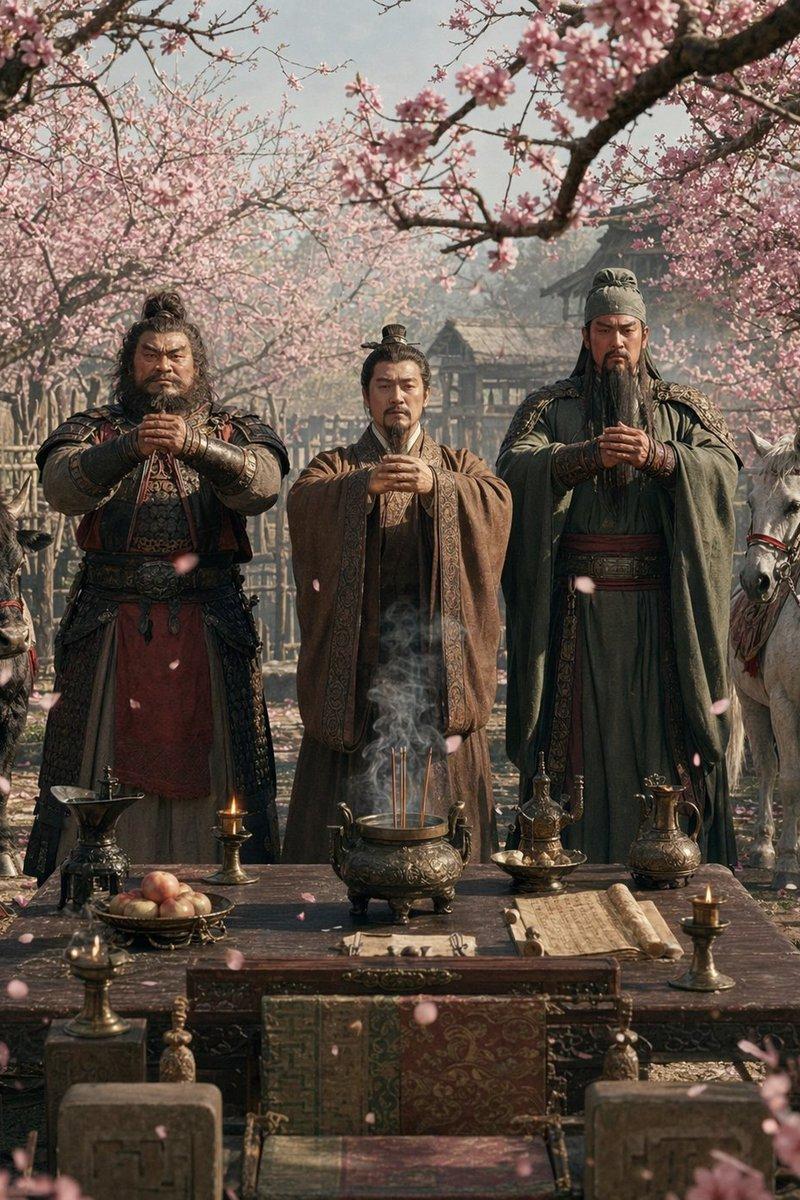 桃园结义电影感场景
