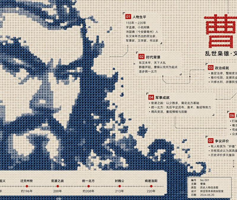 拼拼豆豆像素风信息图海报