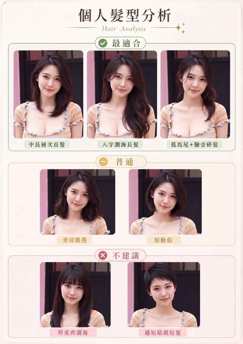 个人发型分析卡