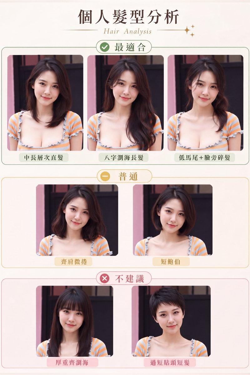 个人发型分析卡