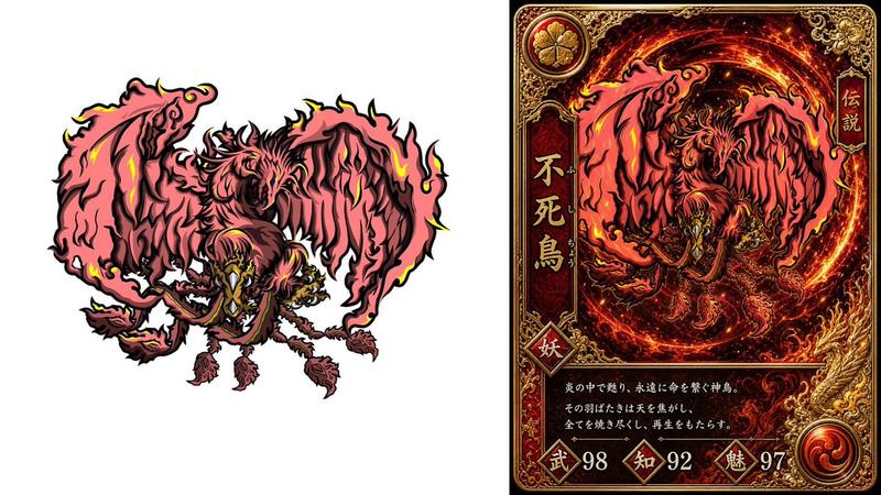 Phoenix Yokai Trading Card