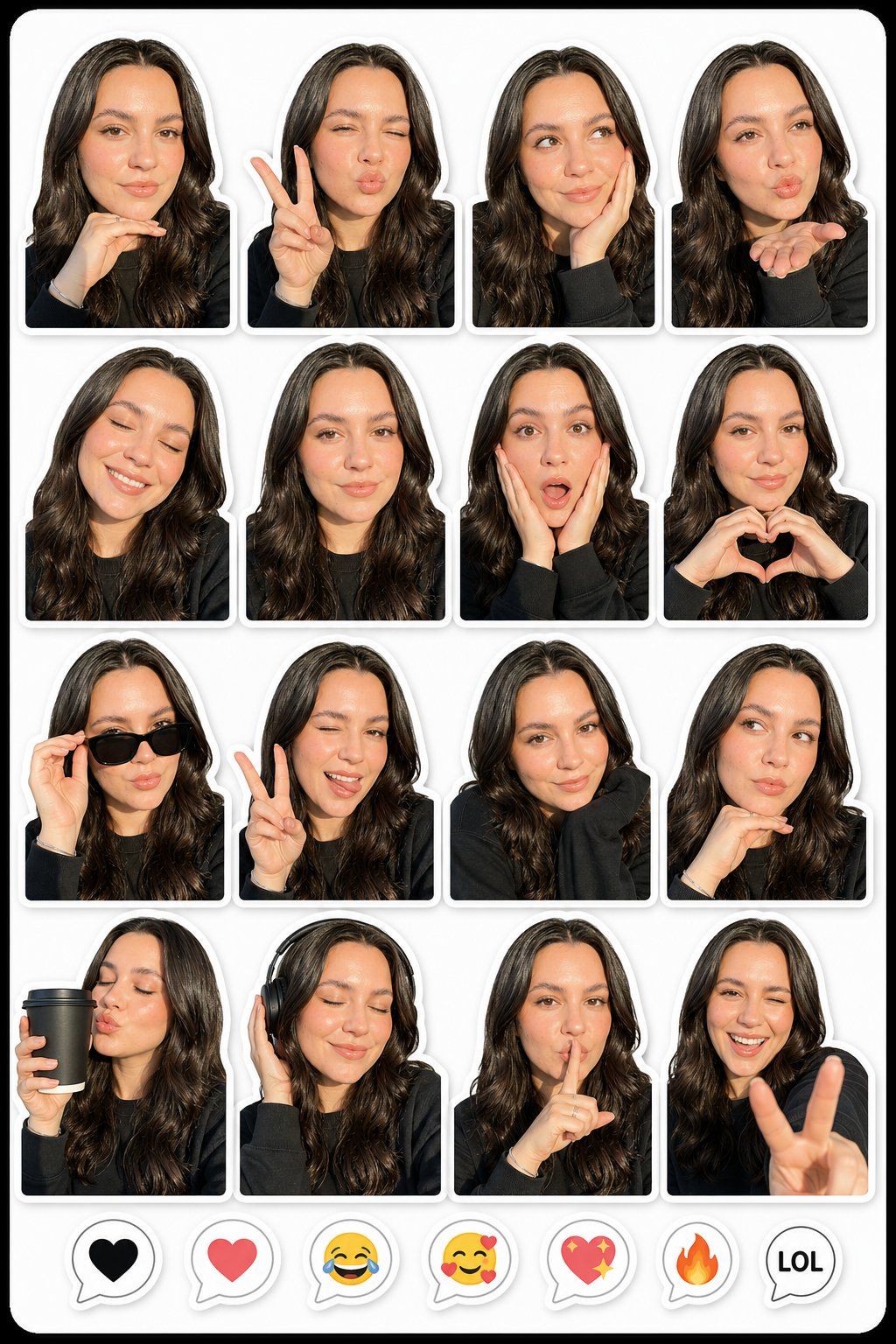 照片转写实贴纸包