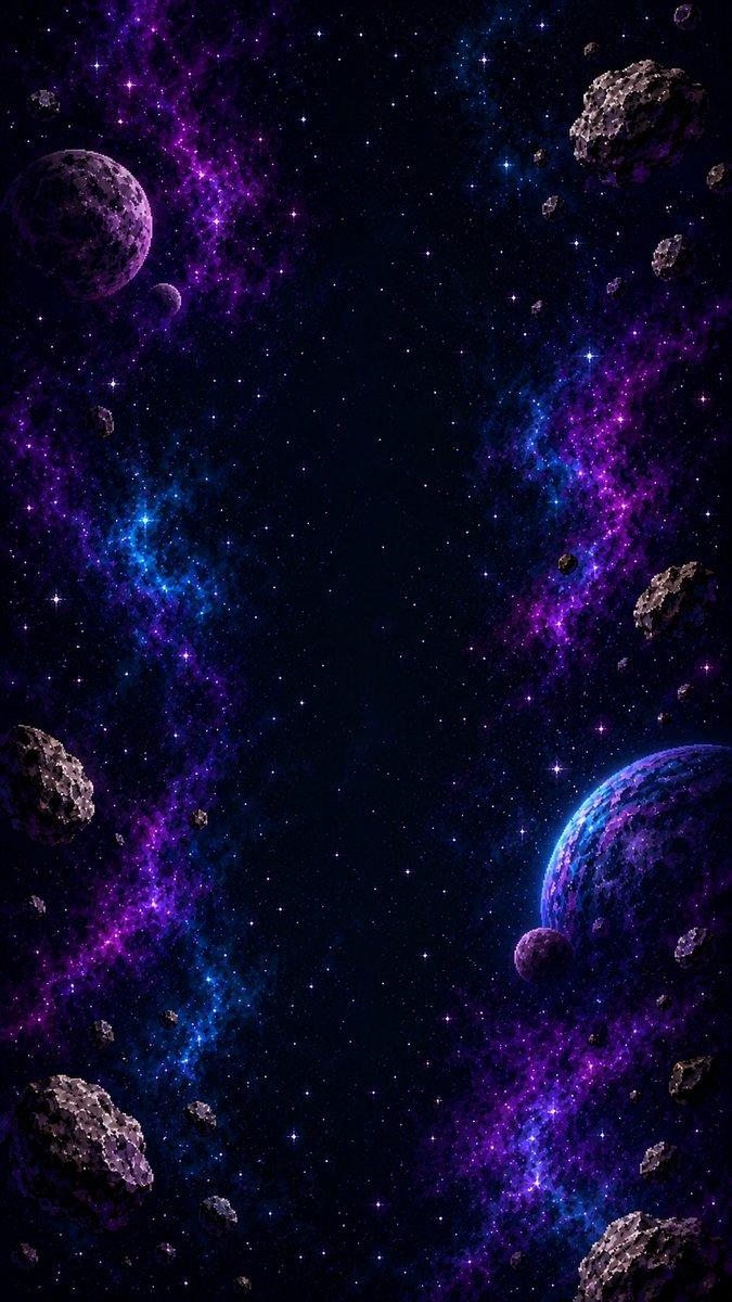 竖版像素风太空射击游戏背景