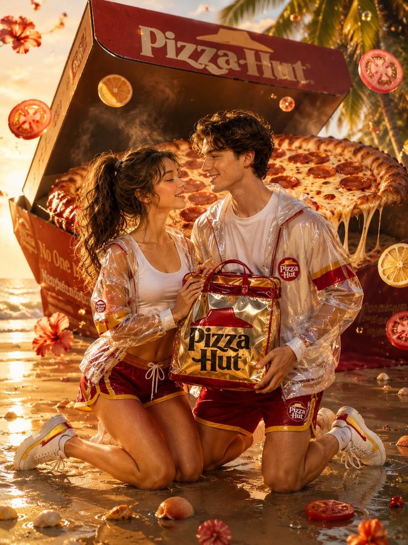 Pizza Hut 高级时尚海滩广告大片