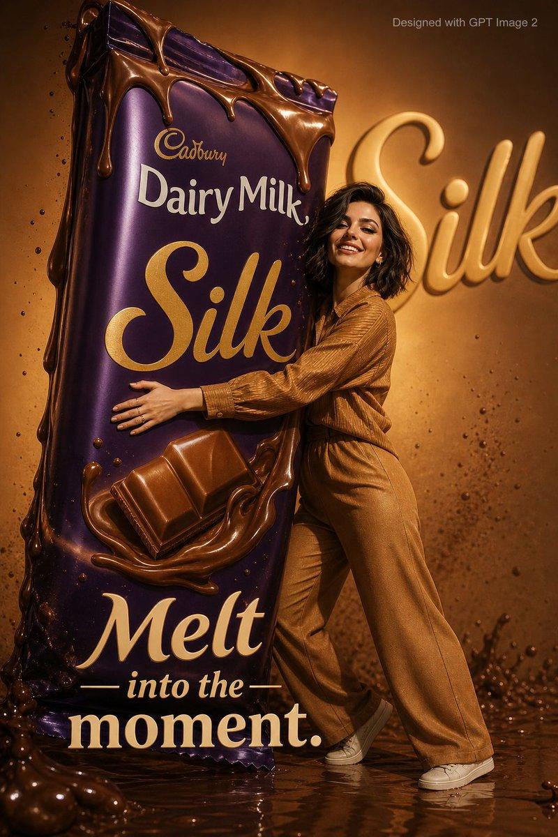 Playful Chocolate Advertisement Poster