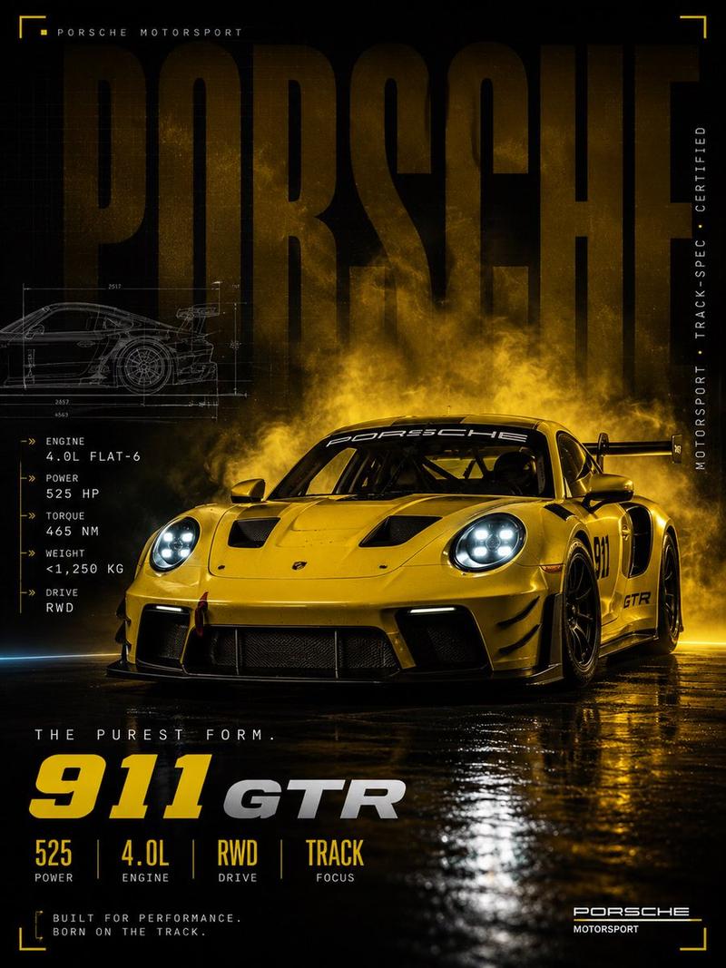 电影感 Porsche Motorsport 海报