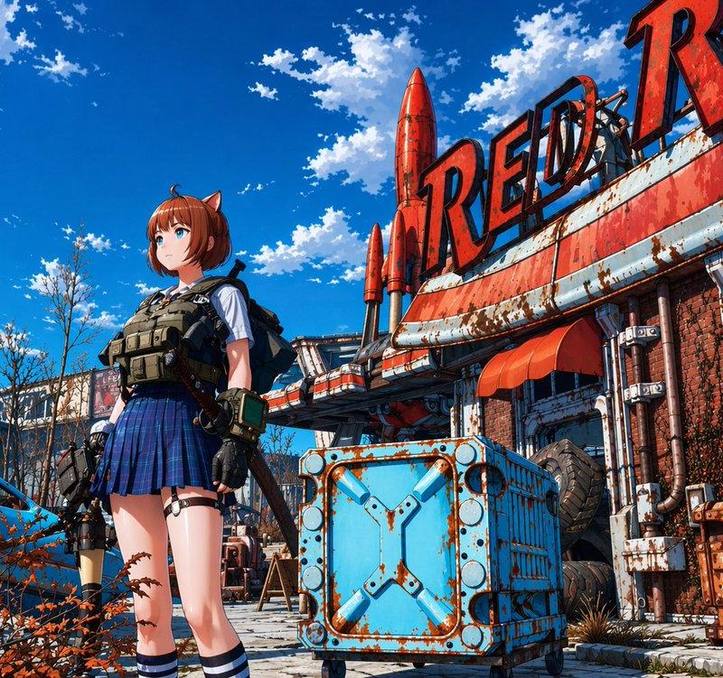 末日废土风战术动漫少女