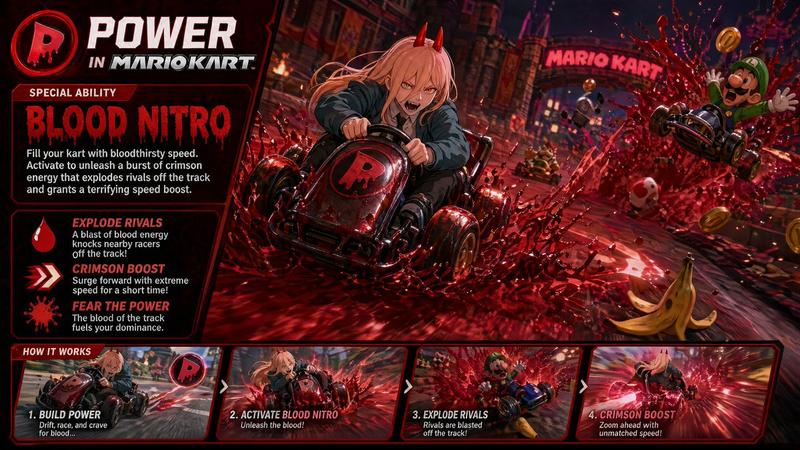 Mario Kart 中的 Power 海报