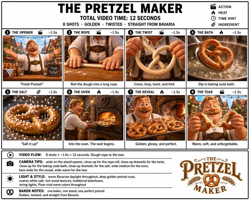 Pretzel Maker 分镜海报