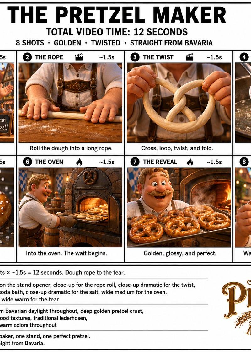Pretzel Maker 分镜海报