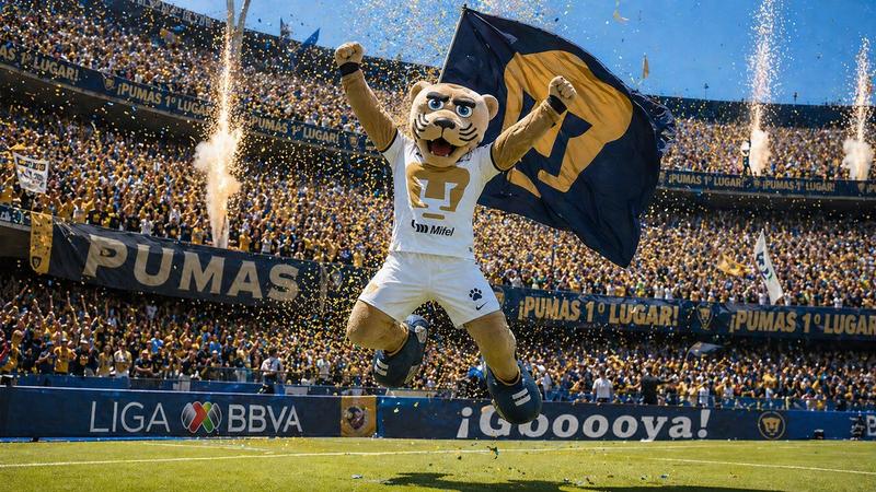 Pumas 吉祥物体育场胜利