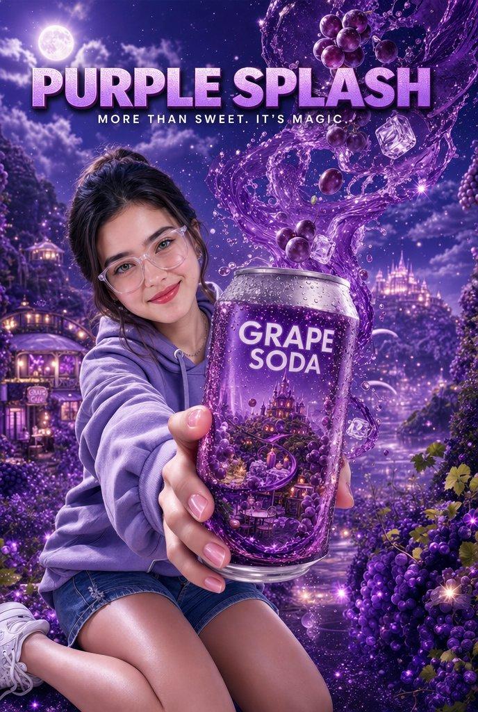 Purple Fantasy Grape Soda 广告