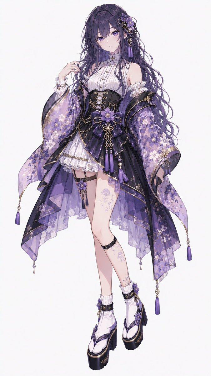紫色花卉和风现代偶像服