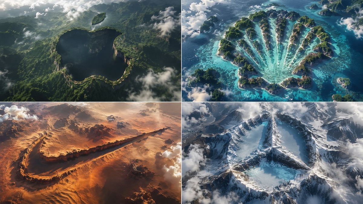 Python 脚本生成的隐藏 Logo 风景