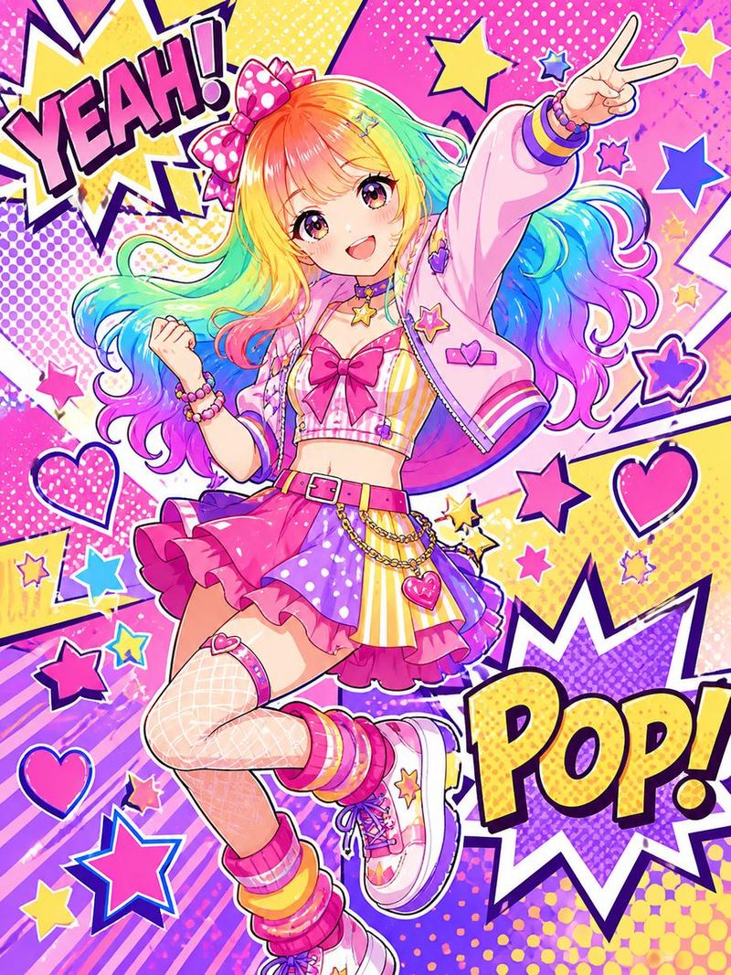 Rainbow Pop Idol Manga Transformation