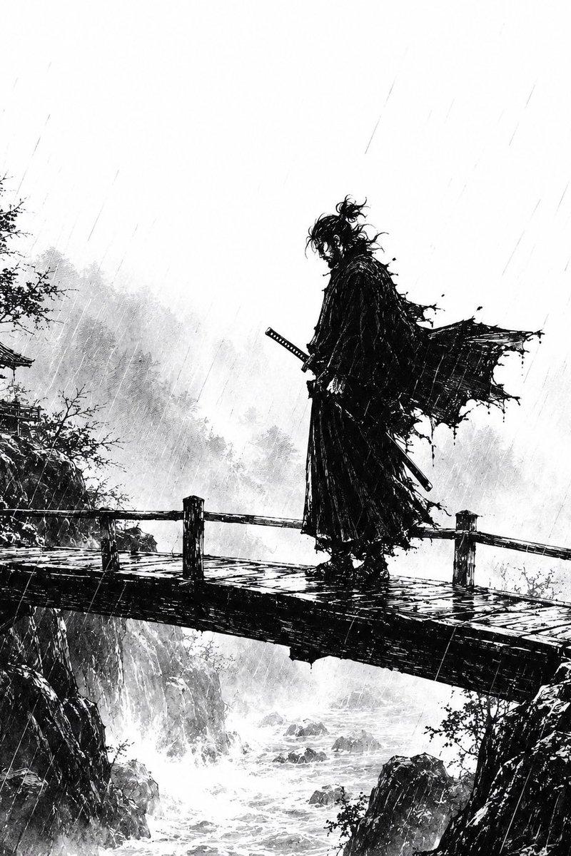 暴雨浪人桥上场景