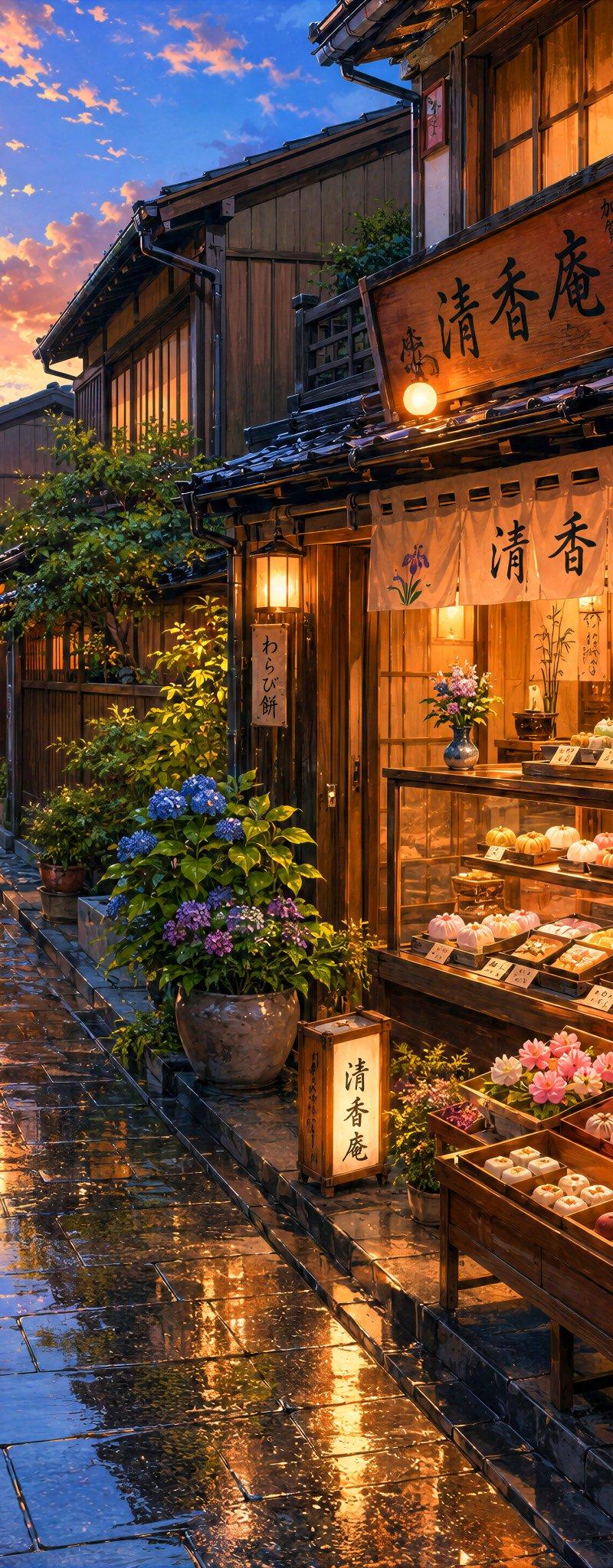 Cozy Evening Japanese Sweets Shop