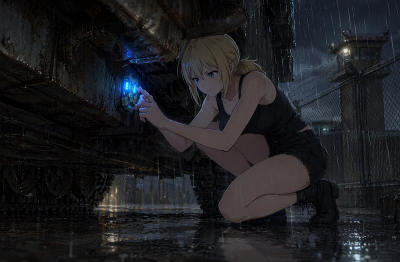 雨中科幻潜入场景