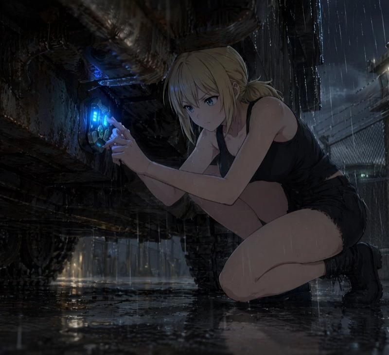 雨中科幻潜入场景