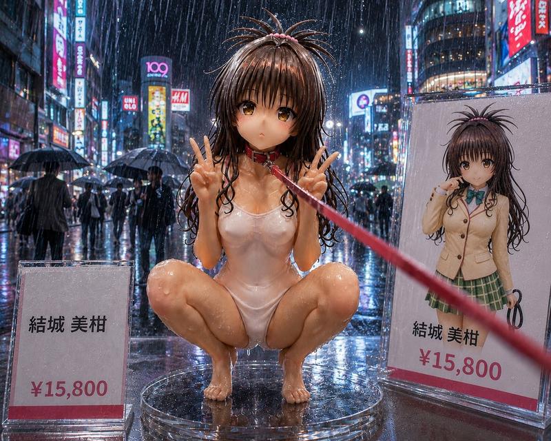 雨中东京动漫手办展示