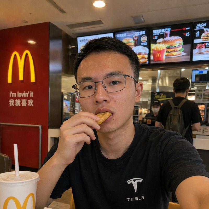 逼真的麦当劳自拍肖像