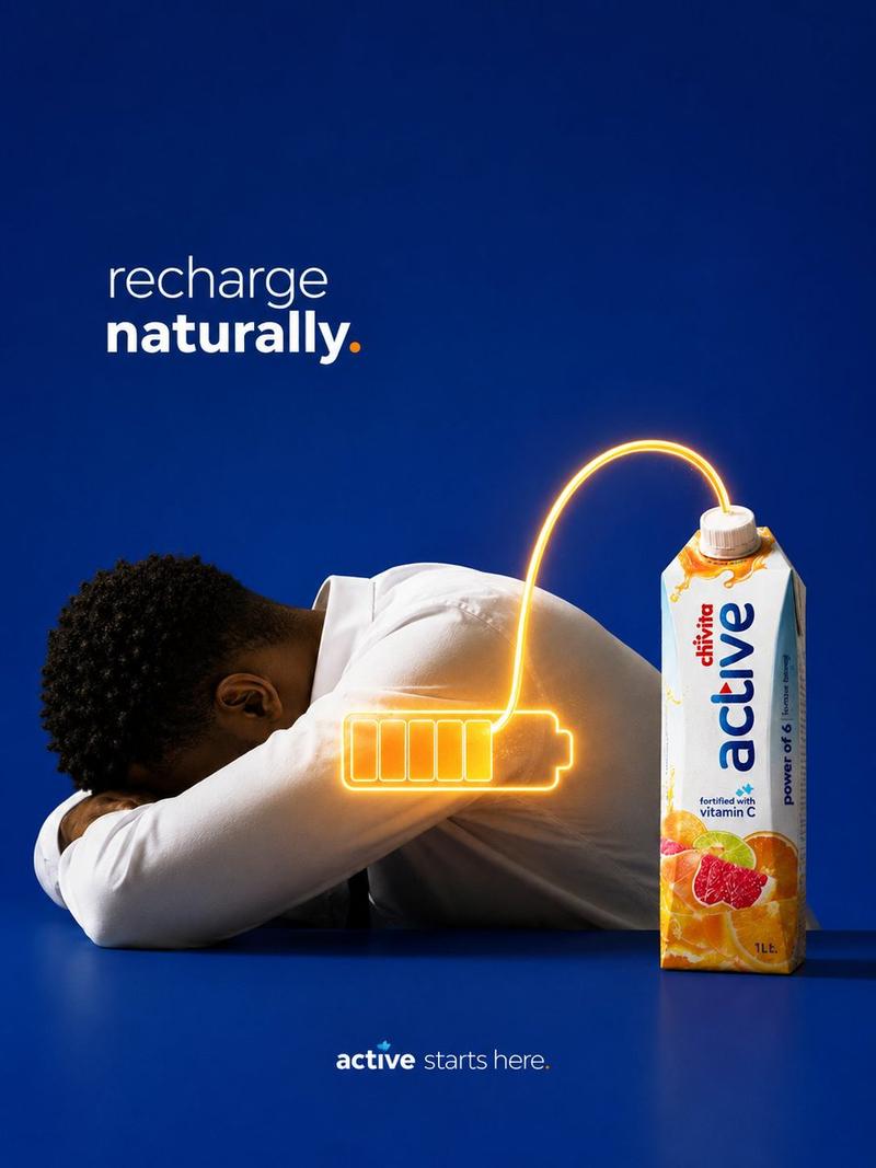 Recharge Naturally 饮料广告
