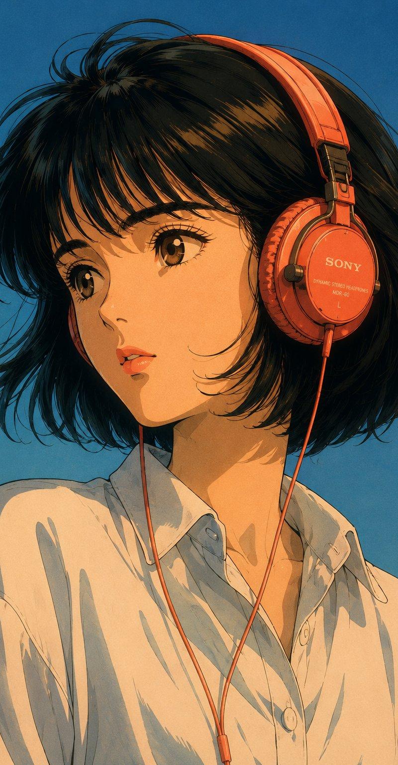 80 年代复古动漫 City Pop 风格肖像