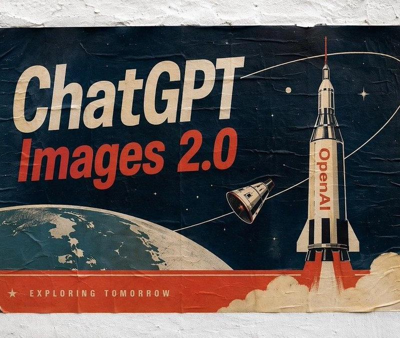 Retro ChatGPT Images 2.0 太空海报