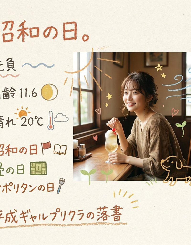 复古日式大头贴风格手账页面