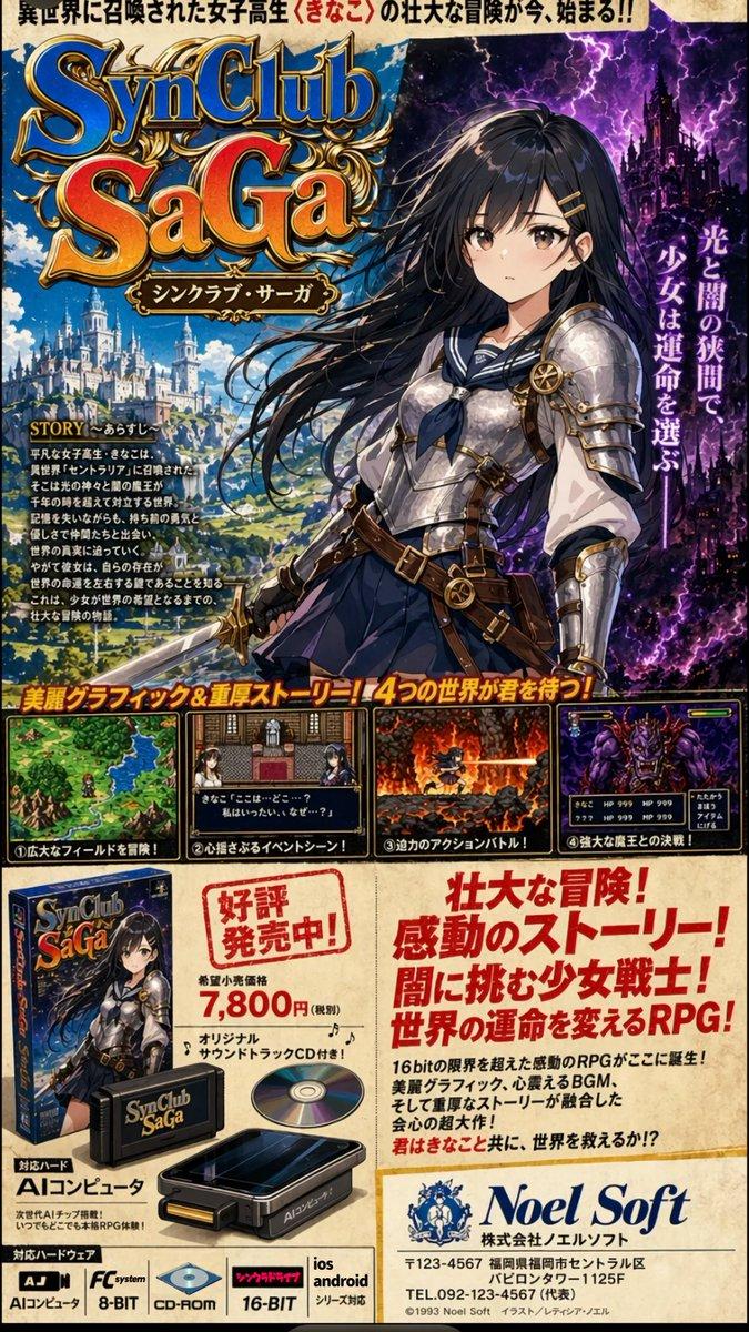 复古 JRPG 杂志广告