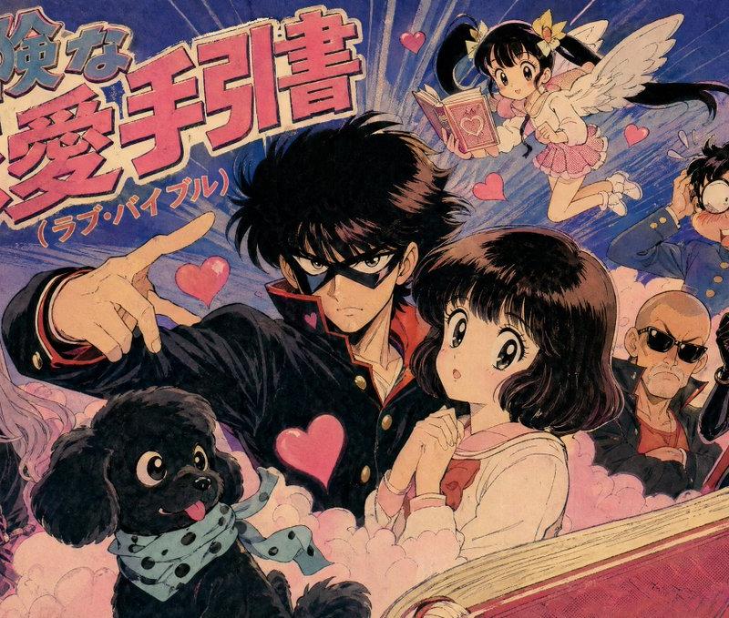 复古漫画风恋爱指南封面