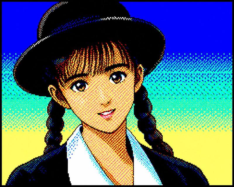 复古 PC-88 8 位动漫肖像