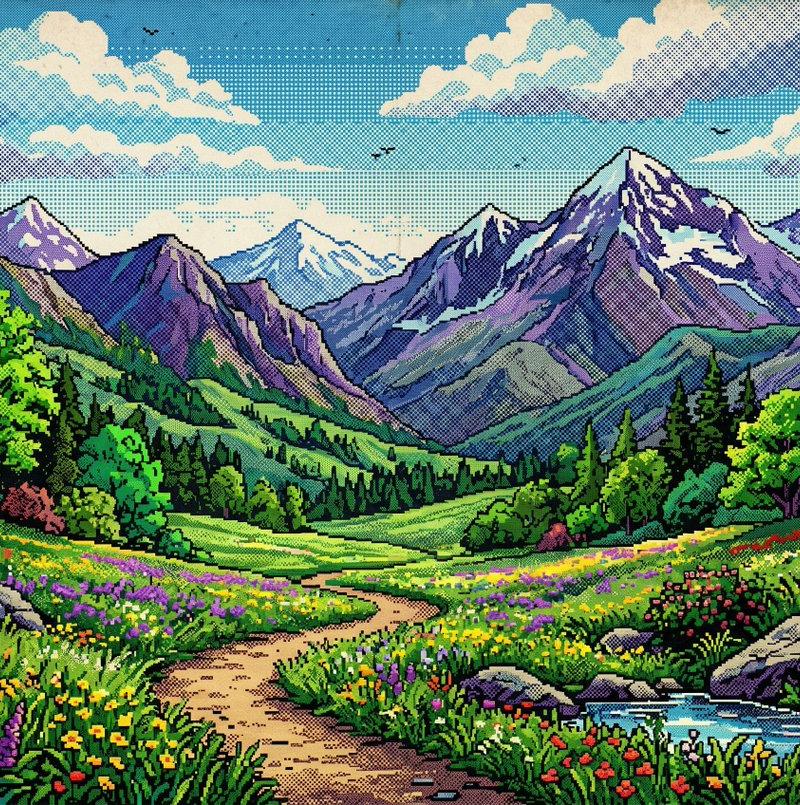 复古像素山谷