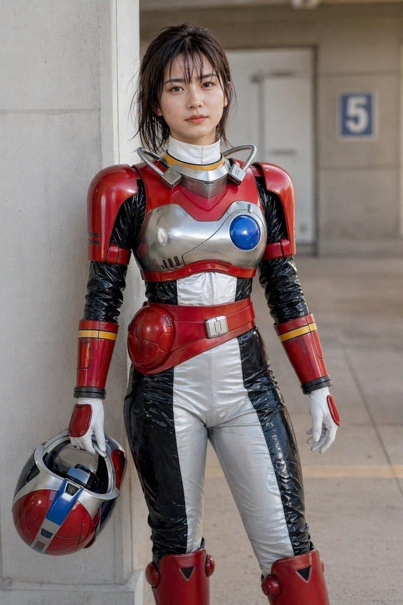 复古太空女英雄 Cosplay 肖像