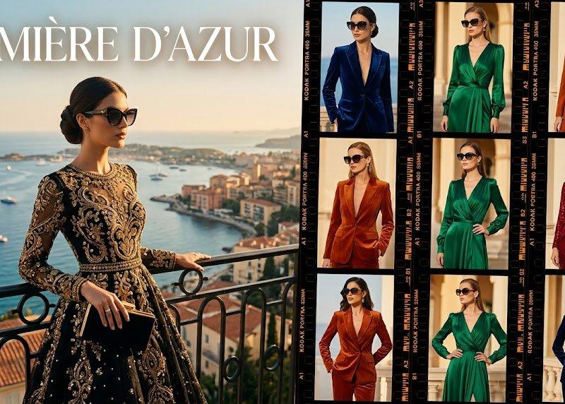 Lumière d’Azur 时尚 Lookbook 拼贴画