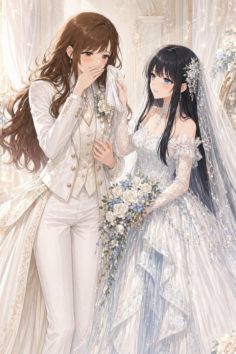 浪漫百合婚礼教堂肖像
