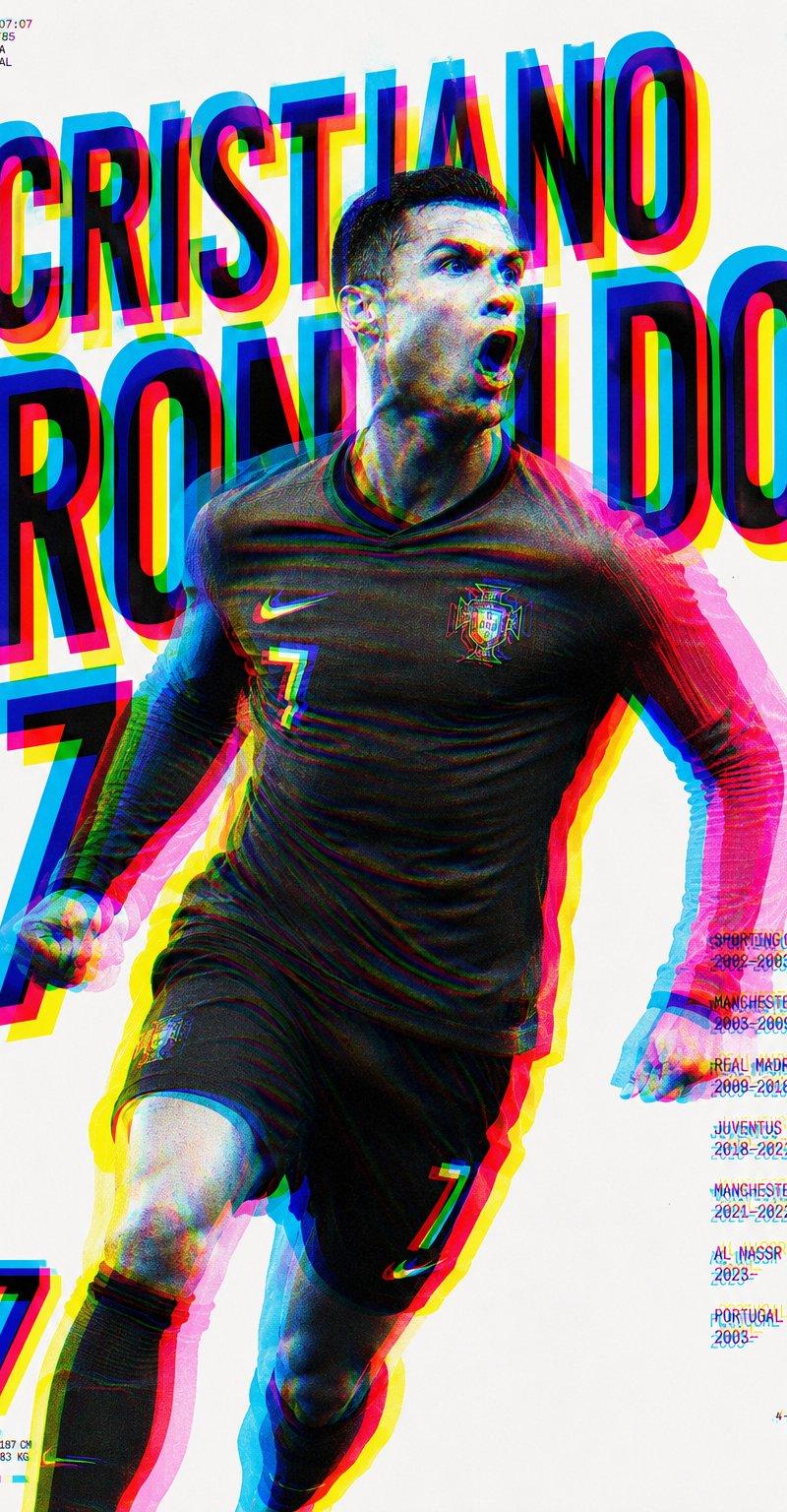 克里斯蒂亚诺·罗纳尔多 (Cristiano Ronaldo) 胶印海报