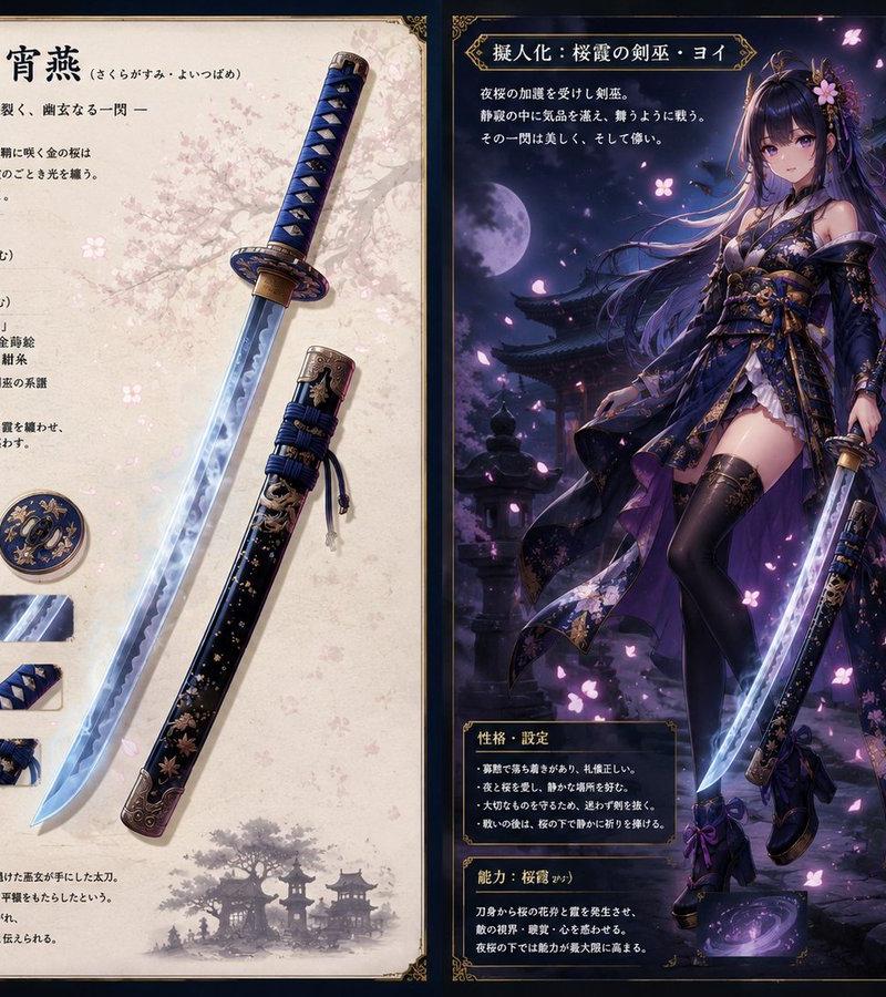 Sakura Katana 角色设定页
