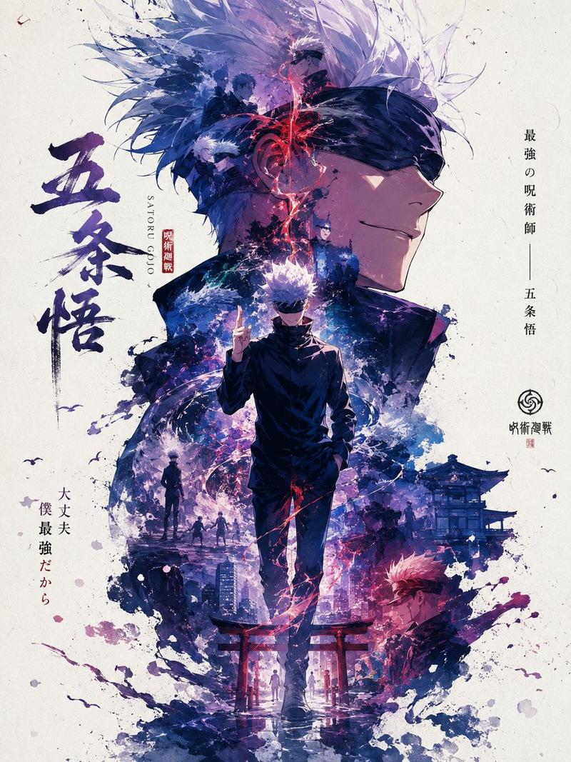 五条悟动漫宣传海报